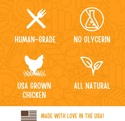 HOTFull Moon® Chicken Jerky Dog Treats 12 oz | Human Grade, No corn, No wheat, No soy, Glycerin Free, Made in the USA