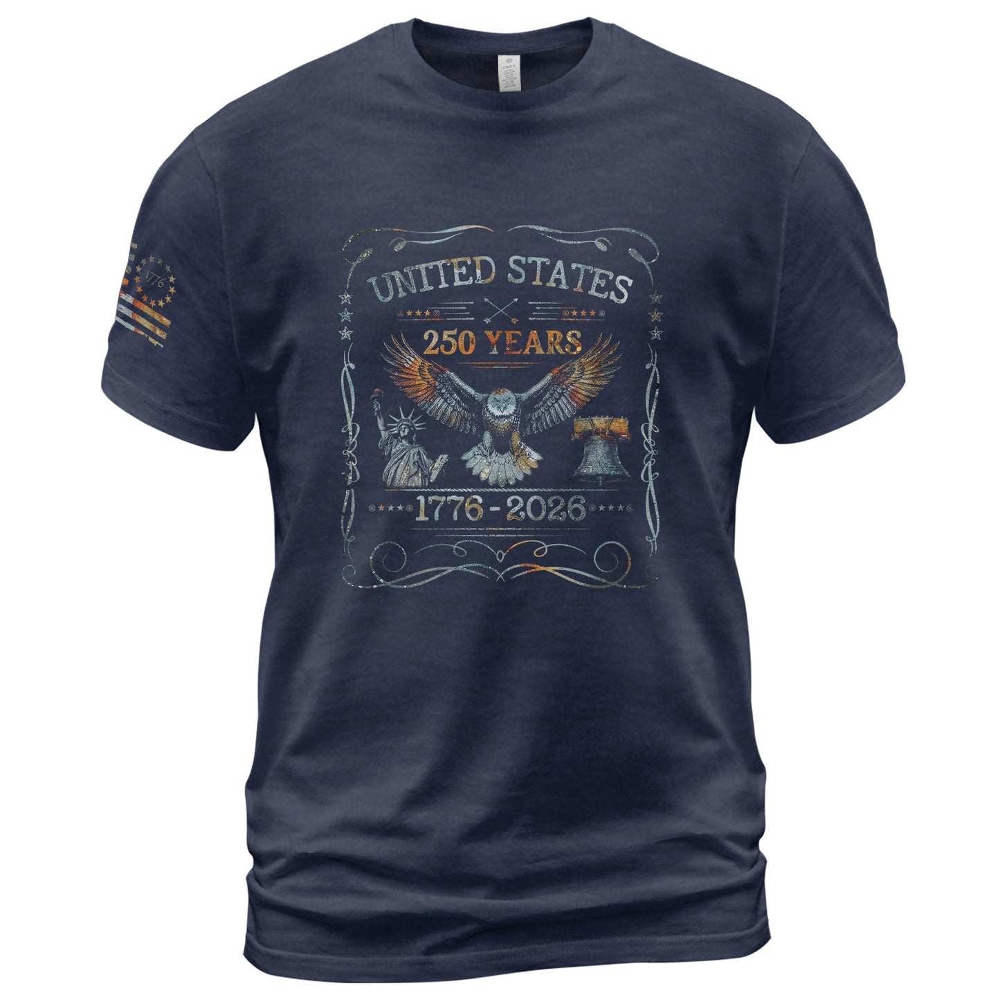 HOT250th Anniversary USA T-Shirt, Patriotic Shirts for Men | This patriotic 1776-2026 shirt honors the historic anniversary milestone, delivering a classic graphic tee for men