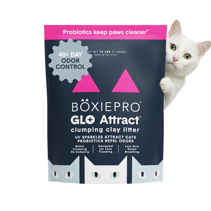 HOTBoxie Probiotic Clumping Cat Litter 40+ Day Odor Control Dust Free 16 lb