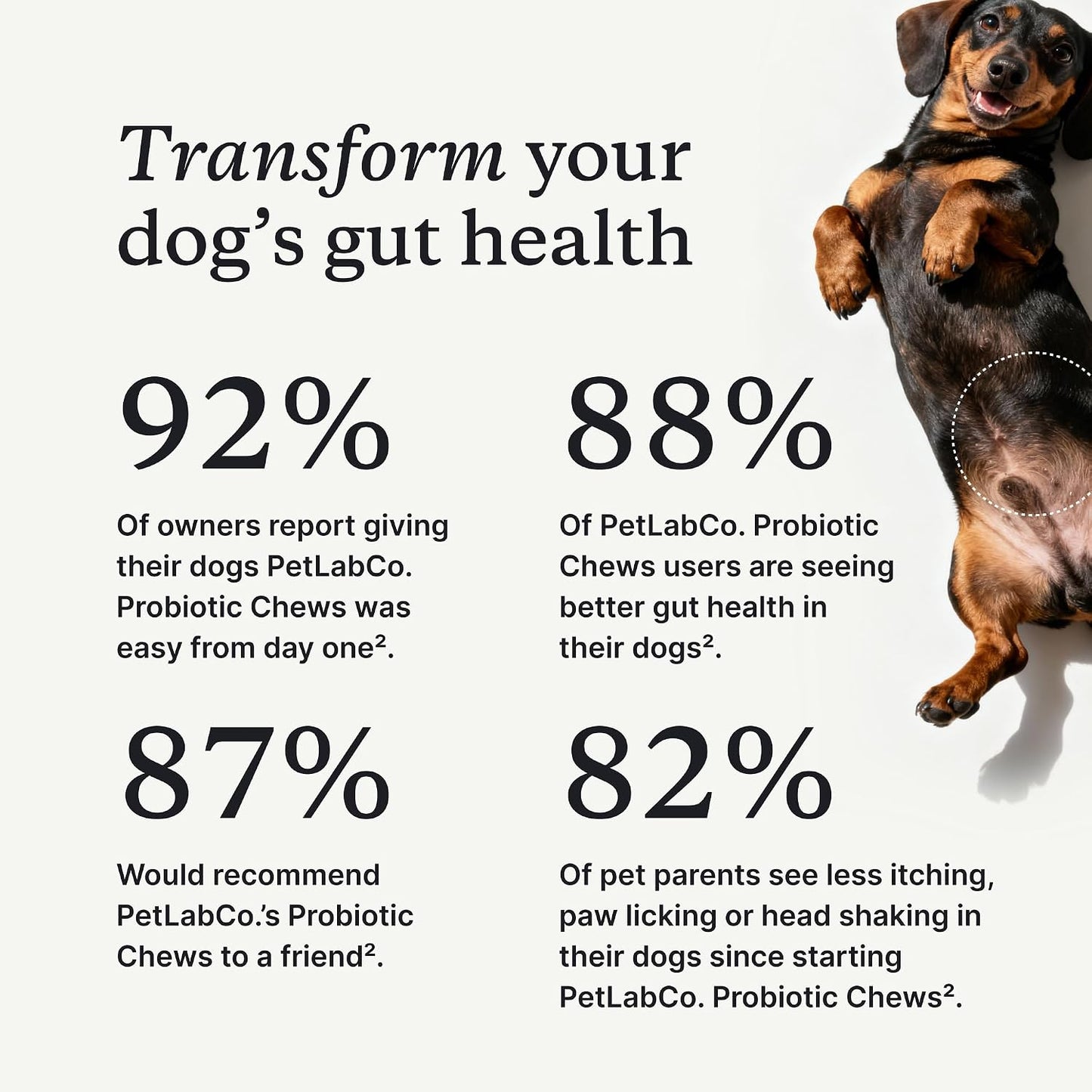 HOTPetLab Co. Probiotic Chews for Dogs, 30 Soft Chews, Pork | 8-strain probiotic blend with prebiotics to support digestive health, skin and seasonal allergy support