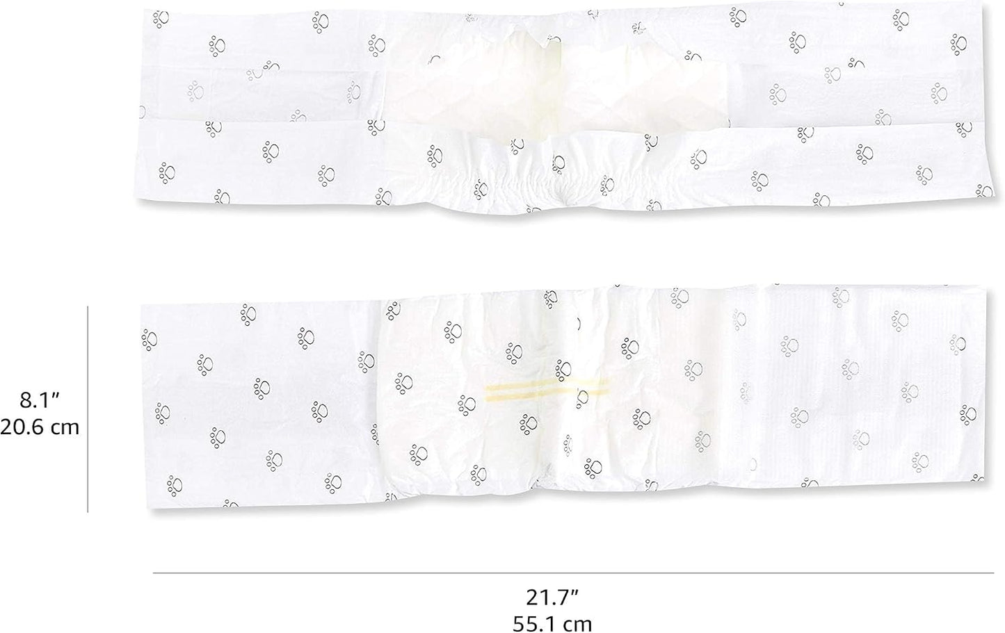 HOTAmazon Basics Absorbent, Leakproof Male Dog Wrap Disposable Diapers with Wetness Indicator, Breathable, Small, White, 50-Pack