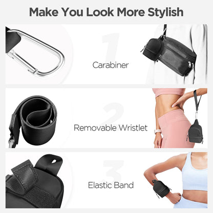 HOTMini Backpack Keychain Wristlet Pouch Small Change Coin Purse Cute Zipper Wallet With 3 RFID Card Slots+Zip Around Dual Pouch Wristlet
