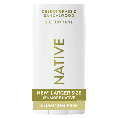 HOTNative Aluminum Free Deodorant, Cashmere & Rain, Large Size Stick, 72 Hour Odor Control, for Women & Men, Contains Naturally Derived Ingredients, 3.1 oz