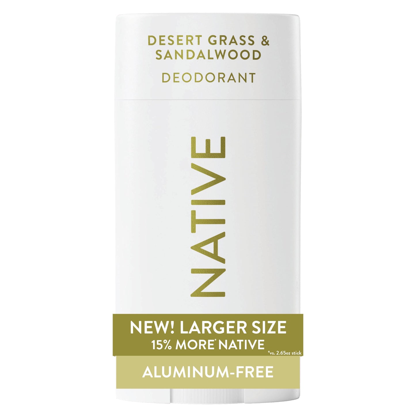 HOTNative Aluminum Free Deodorant, Sea Salt & Cedar, Large Size Stick, 72 Hour Odor Control, for Women & Men, Contains Naturally Derived Ingredients, 3.1 oz