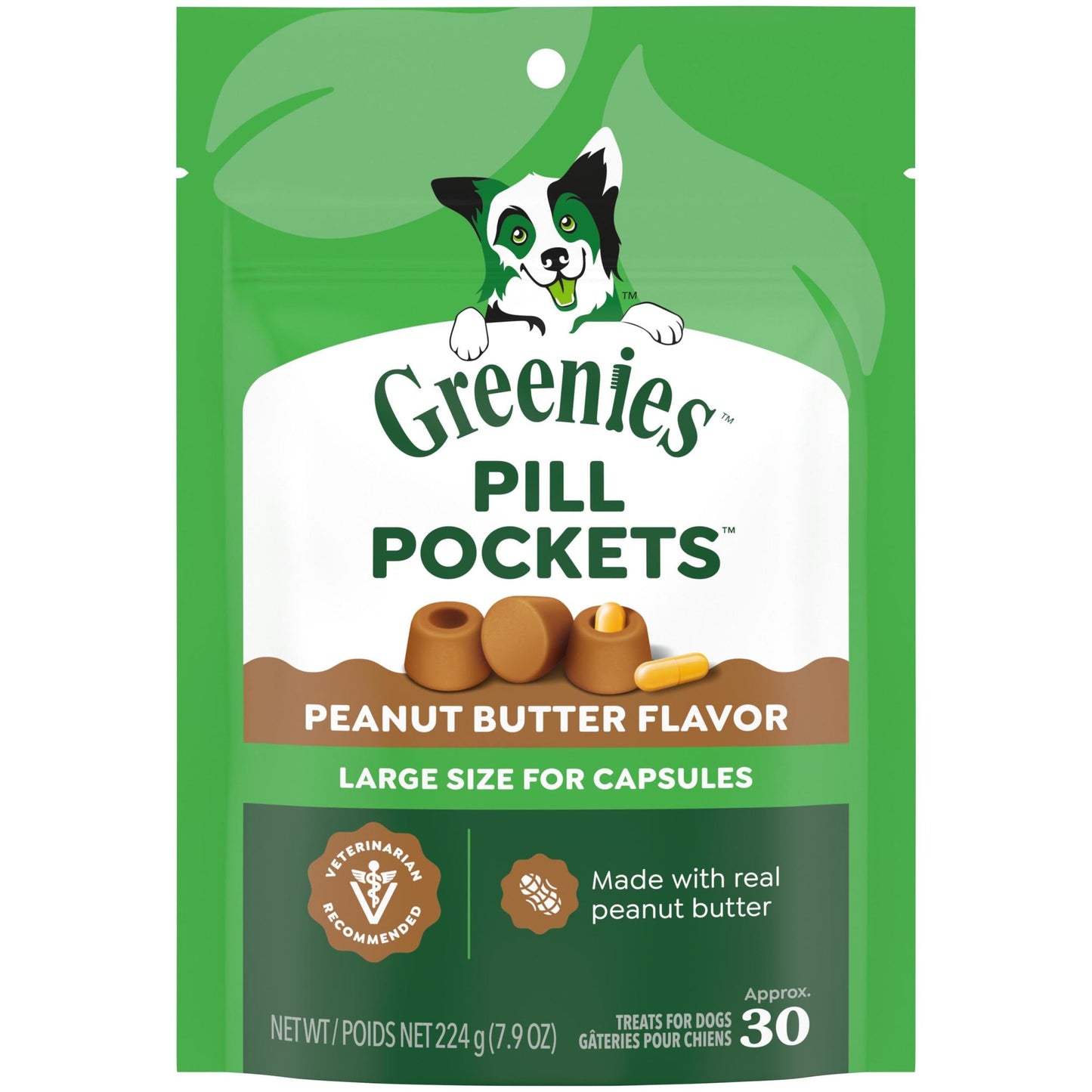 HOTGreenies Pill Pockets Large Size Dog Treats, Chicken, 15.8 oz | Vet-recommended, Capsule size, real chicken flavor, low calorie, stress- and mess-free, natural ingredients, no fillers
