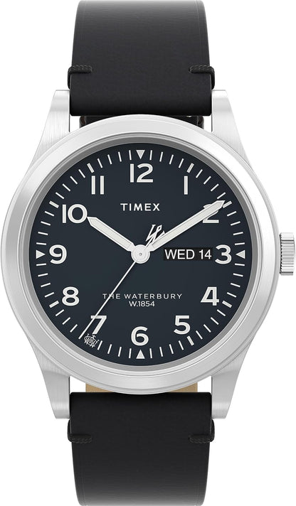 HOTTimex Waterbury 39mm Men’s Analog Watch | Durable Stainless Steel Case | Day and Date Window | Durable Design | 100M Water Resistance
