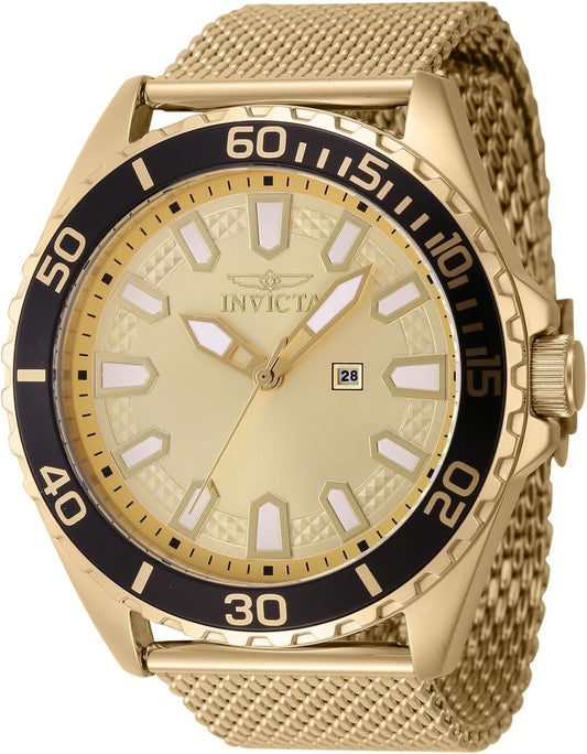 HOTInvicta Men's Pro Diver 46mm Stainless Steel Quartz Watch, Gold (Model: 46902)