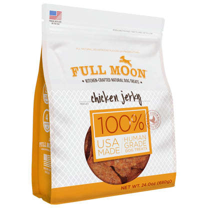 HOTFull Moon Chicken Jerky Healthy All Natural Dog Treats Human Grade Made in USA Grain Free, 1.5 Pound (Pack of 1)