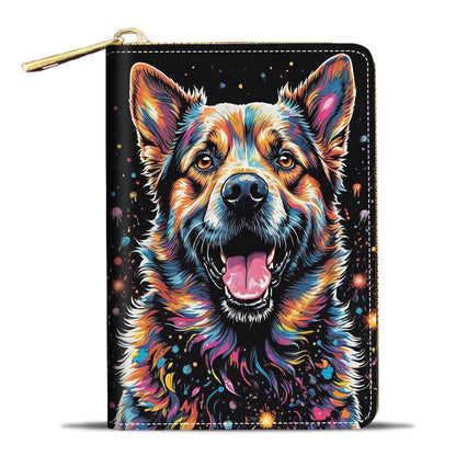 HOTCredit Card Holder Wallets for Women, Small RFID Wallet Slim Leather Card Organizer Case with Zipper, Retro Music Cassette