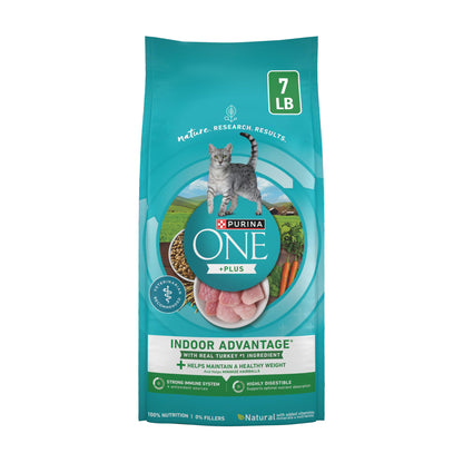 HOTPurina ONE Natural, Low Fat, Weight Control, Indoor Dry Cat Food, +Plus Indoor Advantage - 16 lb. Bag