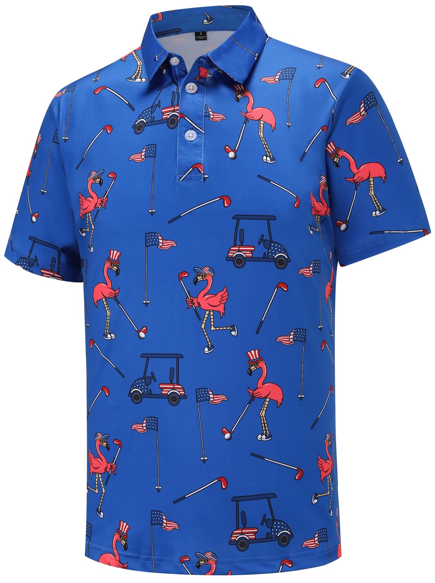 HOTMen's Golf Polo Shirts Short Sleeve Performance Moisture Wicking Dry Fit Funny Golf Polo Shirts for Men