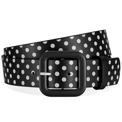 HOTWHIPPY Women Leather Belt Candy Color Fashion Square Buckle Belt Ladies Belt for Jeans Pants Dresses