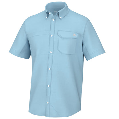 HOTHUK Men's Tide Point Kc Scott Original Artwork Short Sleeve Shirt, Fishing Button Down