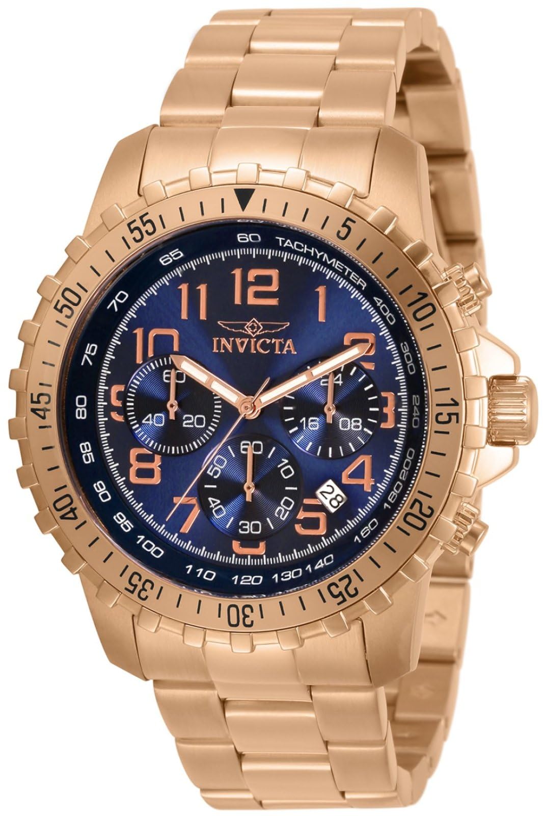 HOTInvicta Men's 1326 Invicta II Chronograph Black Dial Two-Tone Stainless Steel Watch