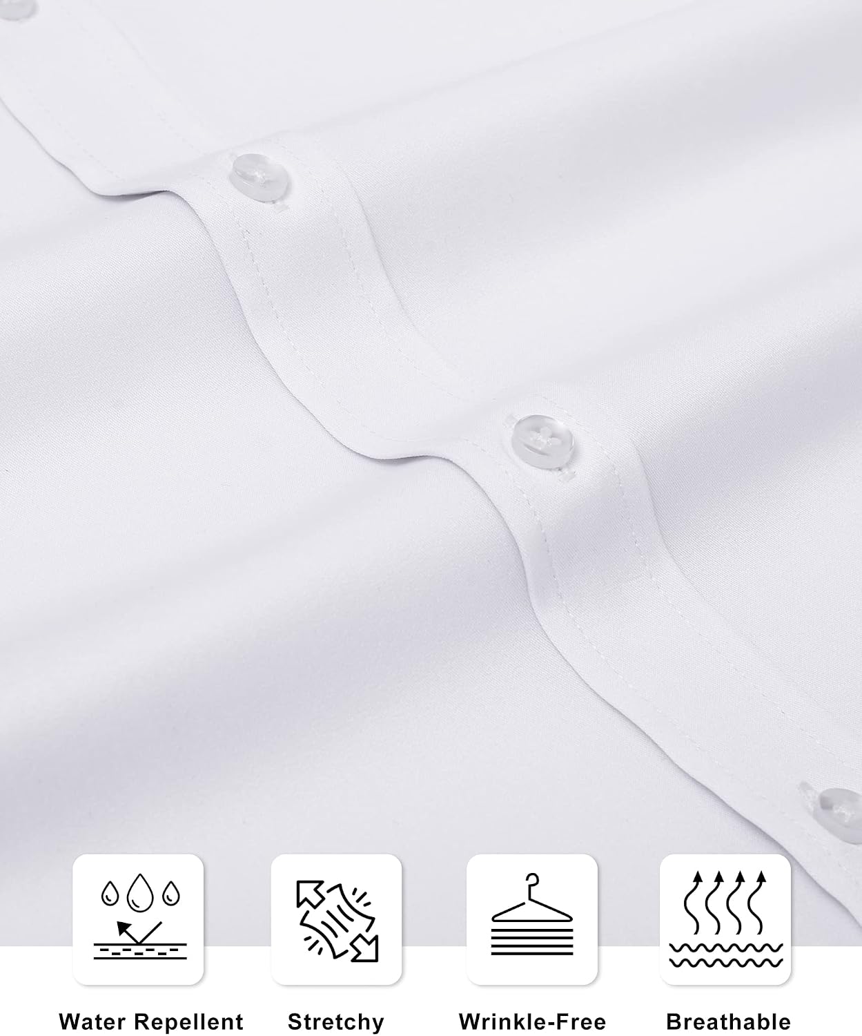 HOTAlimens & Gentle Slim Fit Dress Shirts for Men Long Sleeve Stretch Stain Proof Wrinkle Free Button Down Shirts Formal Shirts
