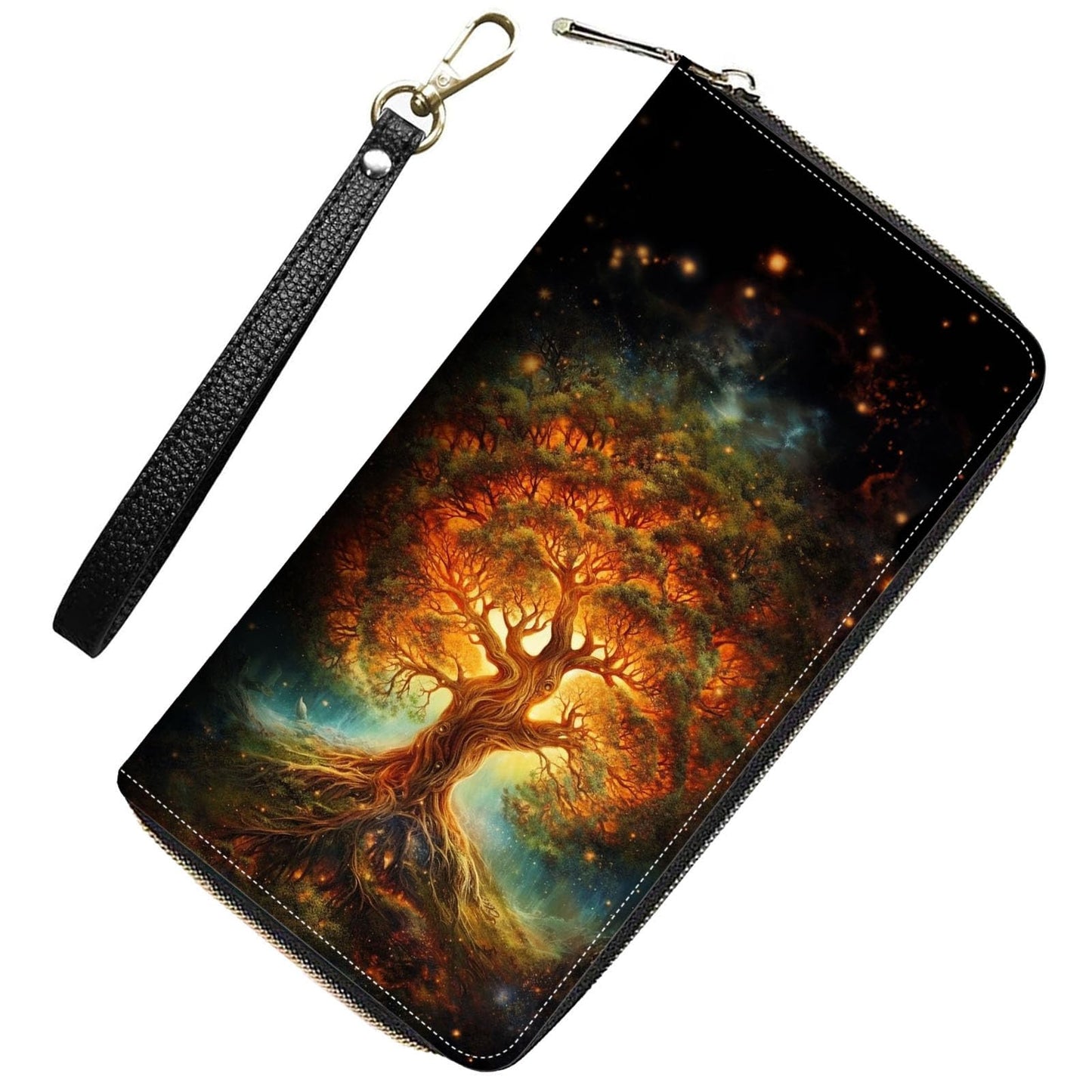 HOTWomens Wallet,RFID Blocking Large Capacity Clutch,Zip Around Leather Purse with 8 Card Slots,Bill Compartments Coin Pocket - Dragon