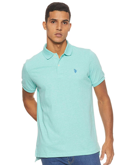 HOTU.S. Polo Assn. Men's Classic Polo Shirt, Two-Button Closure Pique Polo Shirt, Summer Fashion Golf Shirt | Two-Button Closure Pique Polo Shirt, Summer Fashion Golf Shirt