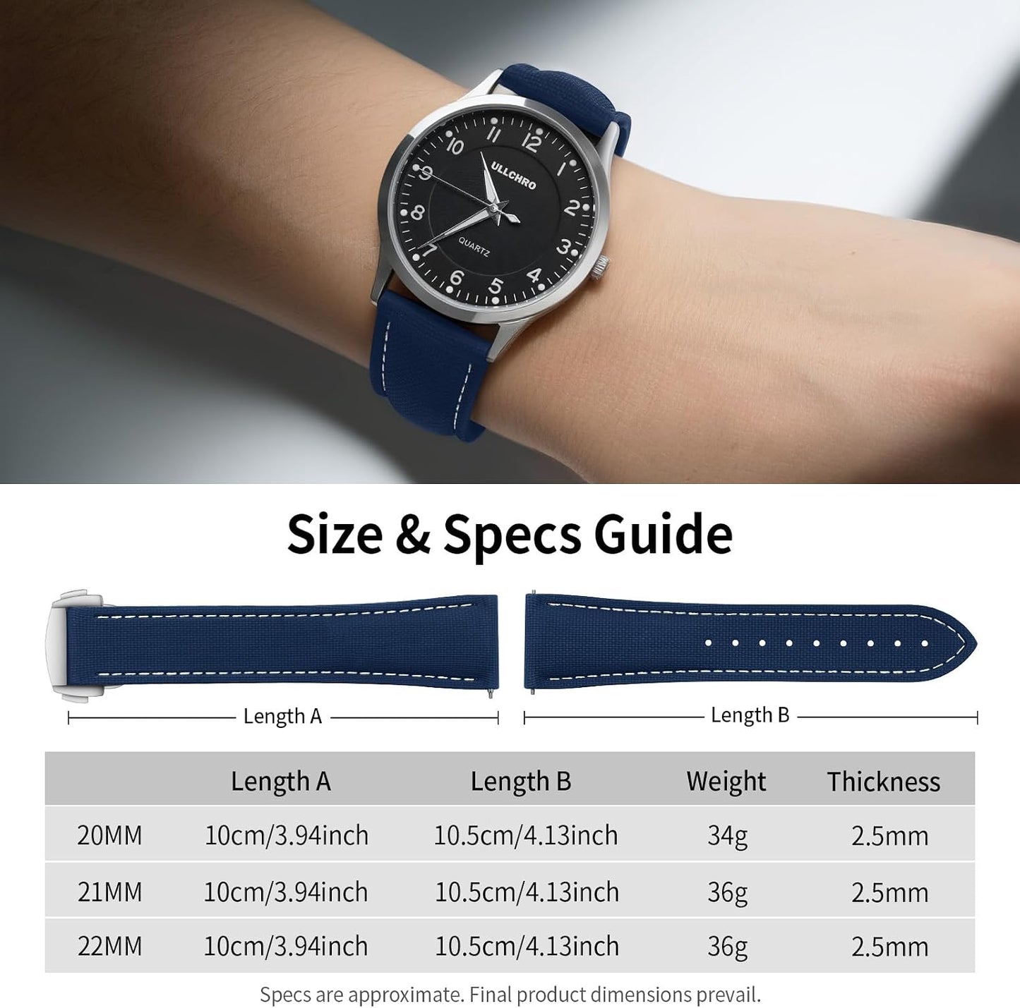 HOTWatch Strap Watch Band 20mm 22mm Man Waterproof Quick Release Bands Sport Replacement Strap Soft FKM Rubber Watchband