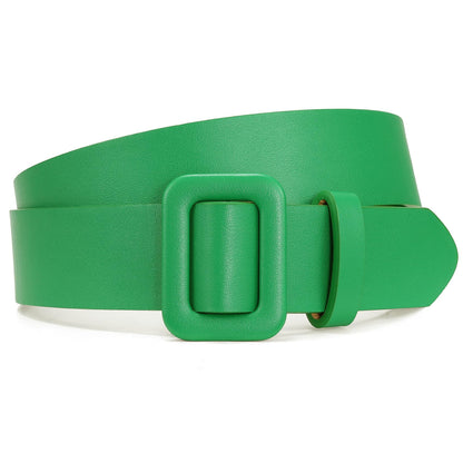 HOTWHIPPY Women Leather Belt Candy Color Ladies Fashion Waist Belt for Jeans Pants Dresses