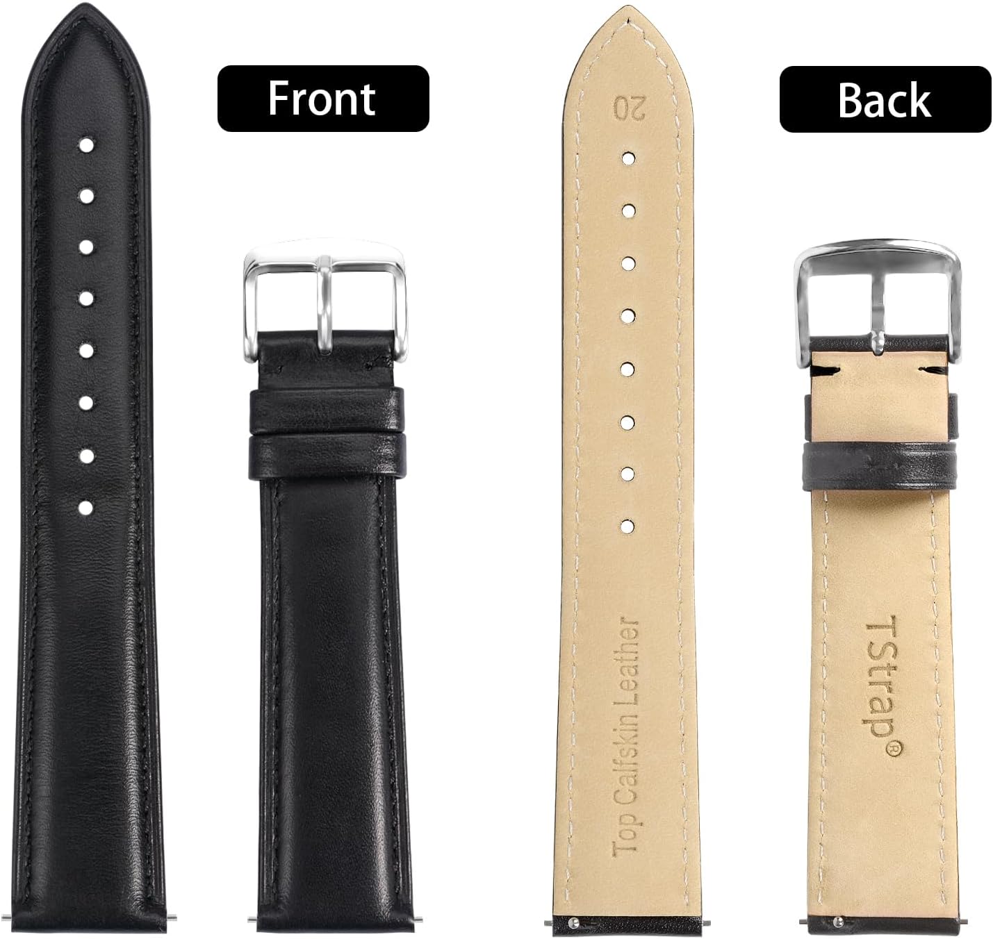 HOTTStrap Leather Watch Bands for Moonswatch - Watch Strap Compatible with Omega x Swatch Moonwatch - 20mm Quick Release Watch Band Replacement for Moonswatch Speedmaster