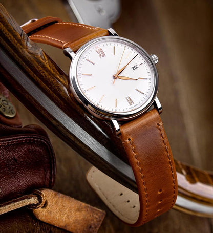 HOTRitche Christmas Gift Quick Release Leather Watch Band Leather Watch Strap 18mm 19mm 20mm 21mm 22mm 23mm or 24mm for Men and Women, White Elephant Gifts, Stocking Stuffers For Men