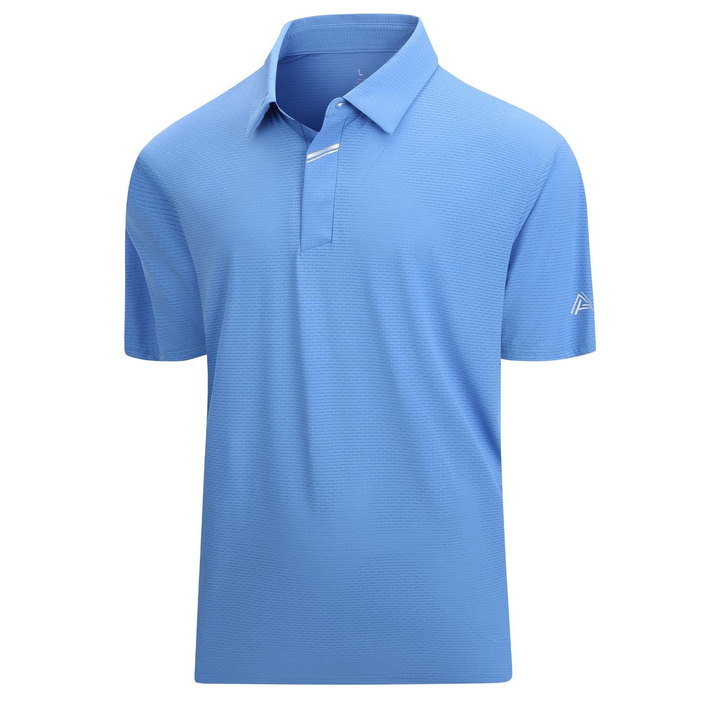 HOTEsabel.C Jacquard Golf Shirts for Men Dry Fit Short Sleeve Collared Polo | Moisture Wicking, Athletic Fit, 4-Way Stretch for Comfort, Wrinkle Free, Lightweight, Ideal for Golf, Casual & Work Wear