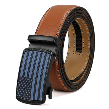 HOTSANSTHS Men's Belts Leather Ratchet Dress Belts for Men with Adjustable Slide Buckle in Gift Box