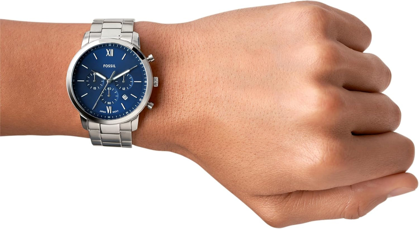 HOTFossil Men's Watch, Neutra Quartz Stainless Steel Chronograph Watch for Men