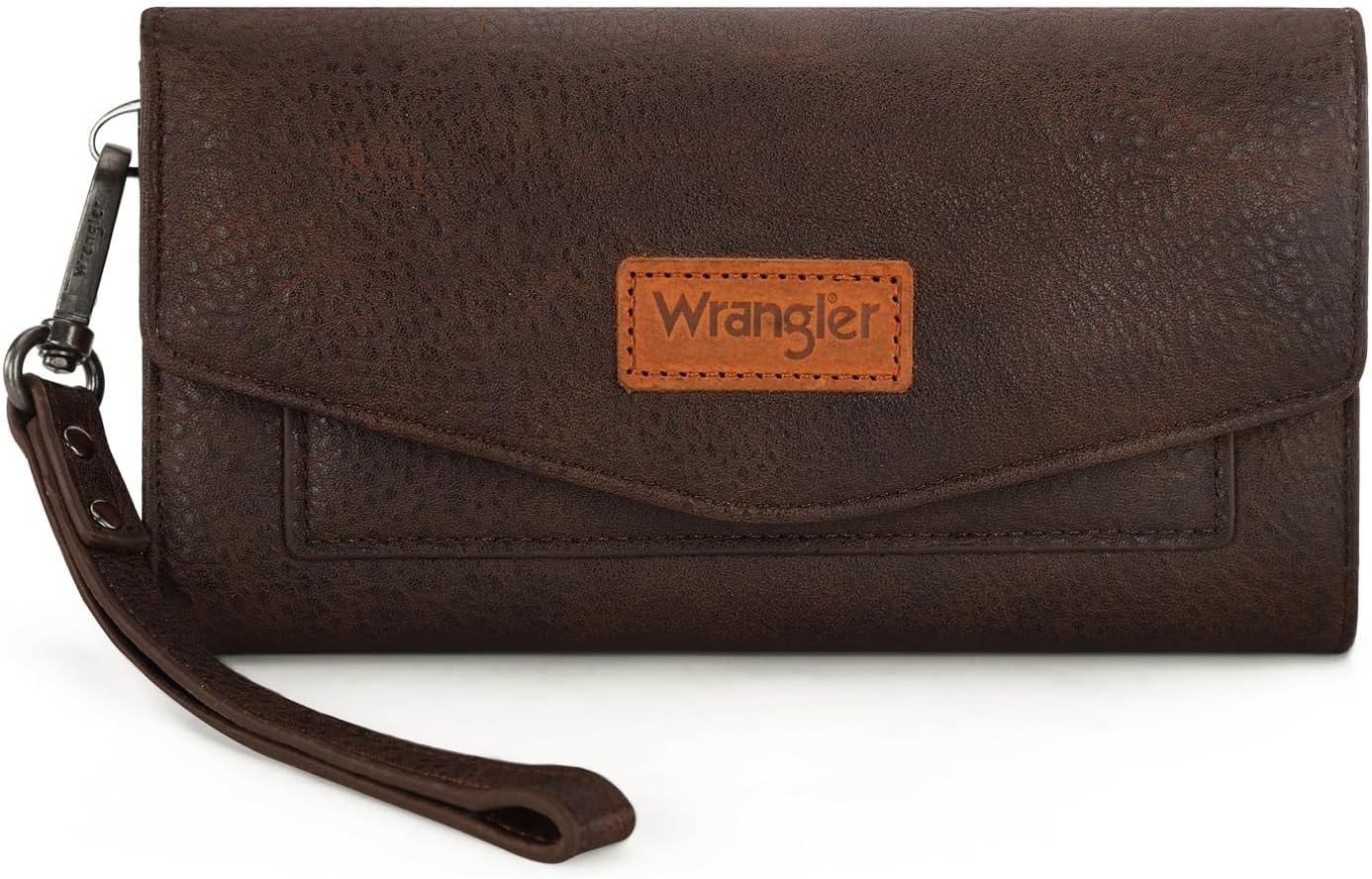 HOTMontana West X Wrangler Women's Wallets Large Wristlet for Woman Ladies Female Trifold Cash Wallet with Wrist Strap and Rfid Lining