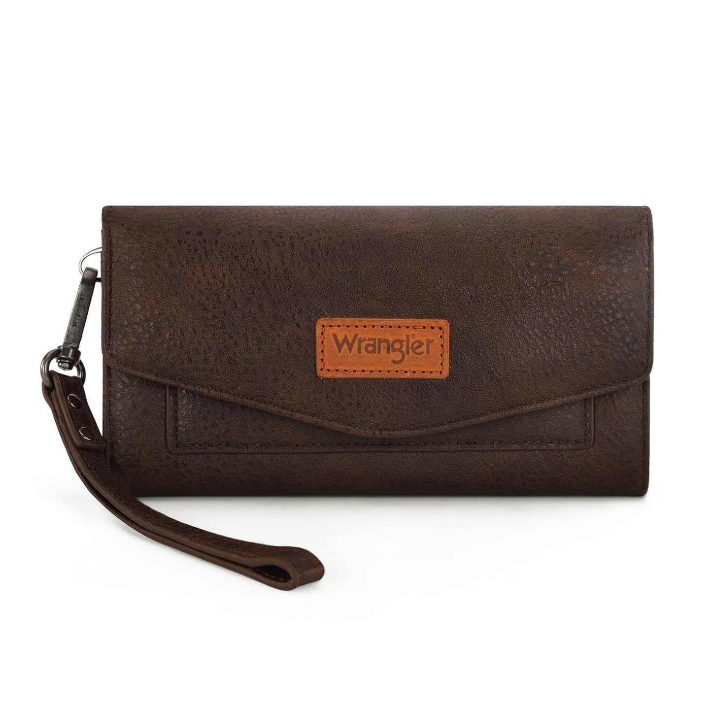 HOTMontana West X Wrangler Women's Wallets Large Wristlet for Woman Ladies Female Trifold Cash Wallet with Wrist Strap and Rfid Lining