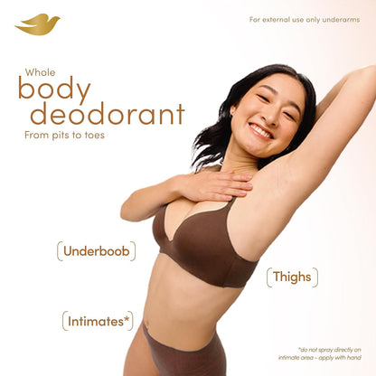 HOTDove Whole Body Deodorant Spray for Women, Alcohol Free, Scent: Coconut Vanilla, 4 oz