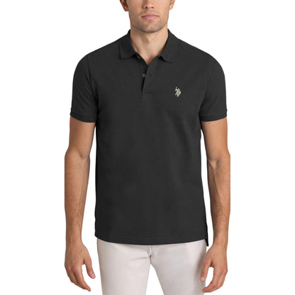 HOTU.S. Polo Assn. Men's Classic Polo Shirt, Two-Button Closure Pique Polo Shirt, Summer Fashion Golf Shirt | Two-Button Closure Pique Polo Shirt, Summer Fashion Golf Shirt