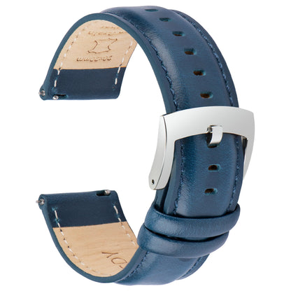 HOTOTTOODY Leather Watch Bands Quick Release, Elegant Top Grain Leather Watch Straps for Men & Women, Choice of Color & Width - 18mm, 19mm, 20mm, 21mm or 22mm Wristbands Bracelet for Watch & Smartwatch