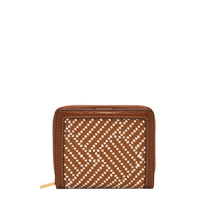 HOTFossil Women's Logan RFID-Blocking Leather Mini Multifunction Bifold Wallet