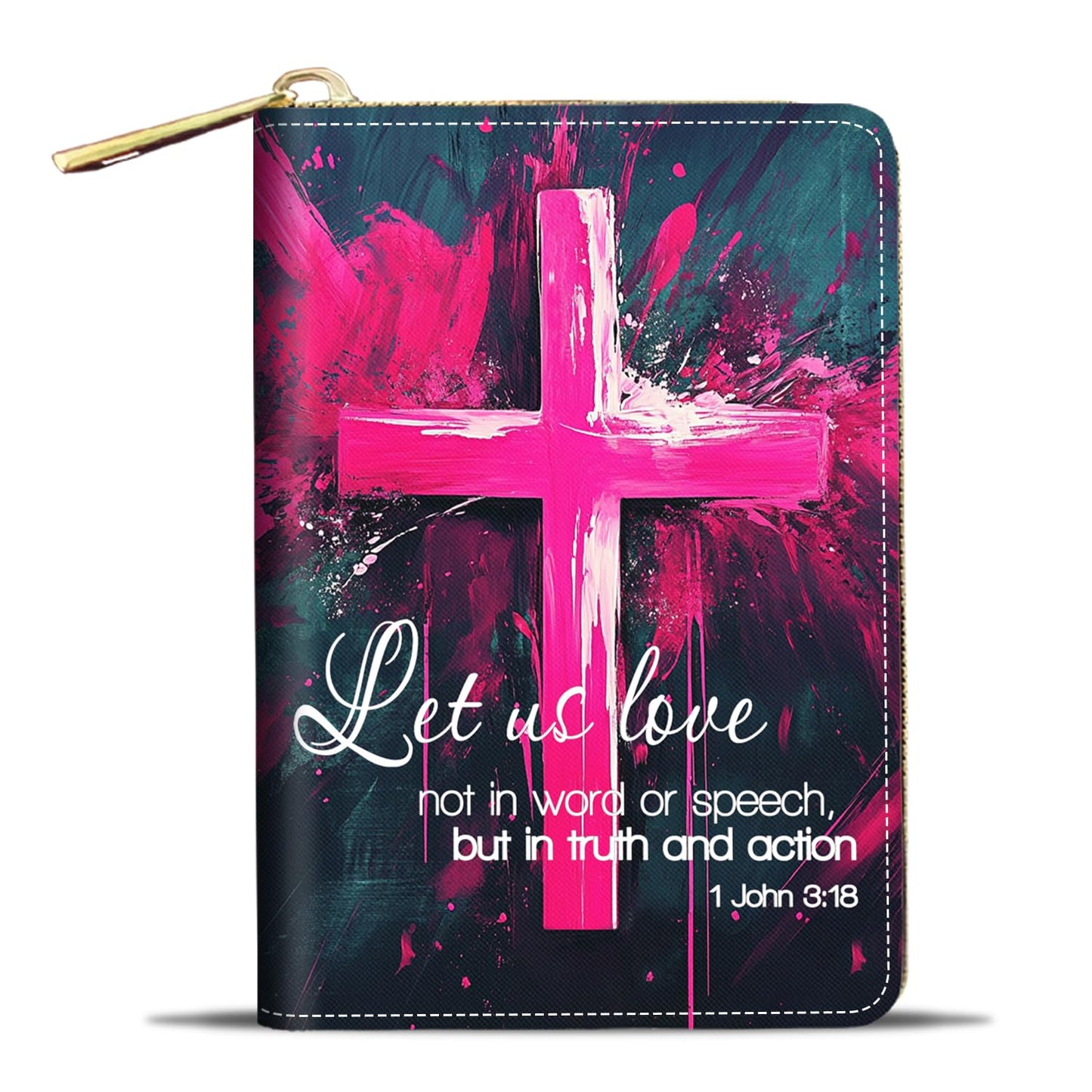 HOTCredit Card Holder Wallets for Women, Small RFID Wallet Slim Leather Card Organizer Case with Zipper, Retro Music Cassette