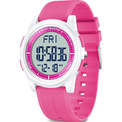HOTBeeasy Digital Watch for Men Women, 50M Waterproof, Ultra-Thin & Lightweight, 44mm Silicone Sports Watch with Alarm, Stopwatch, Countdown, Ideal for Gym, Running, School, Daily Wear
