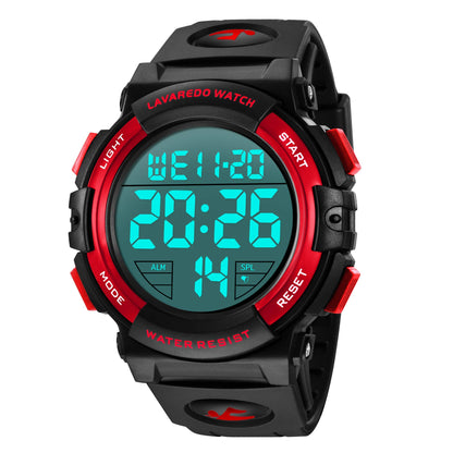 HOTL LAVAREDO Mens Digital Watch Sports Military Watches Waterproof Outdoor Chronograph Wrist Watches for Men with LED Back Ligh/Alarm/Date