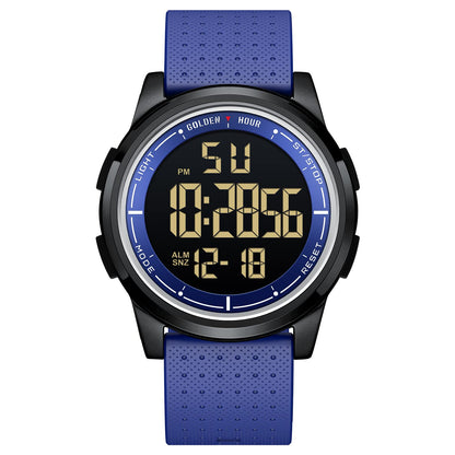 HOTGOLDEN HOUR Ultra-Thin Minimalist Sports Waterproof Digital Watches Men with Wide-Angle Display Rubber Strap Wrist Watch for Men Women