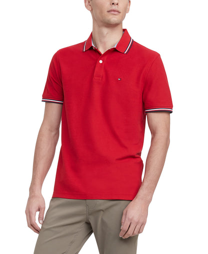 HOTTommy Hilfiger Men's Short Sleeve Moisture Wicking Stretch Polo Shirt With Quick Dry + Uv Protection