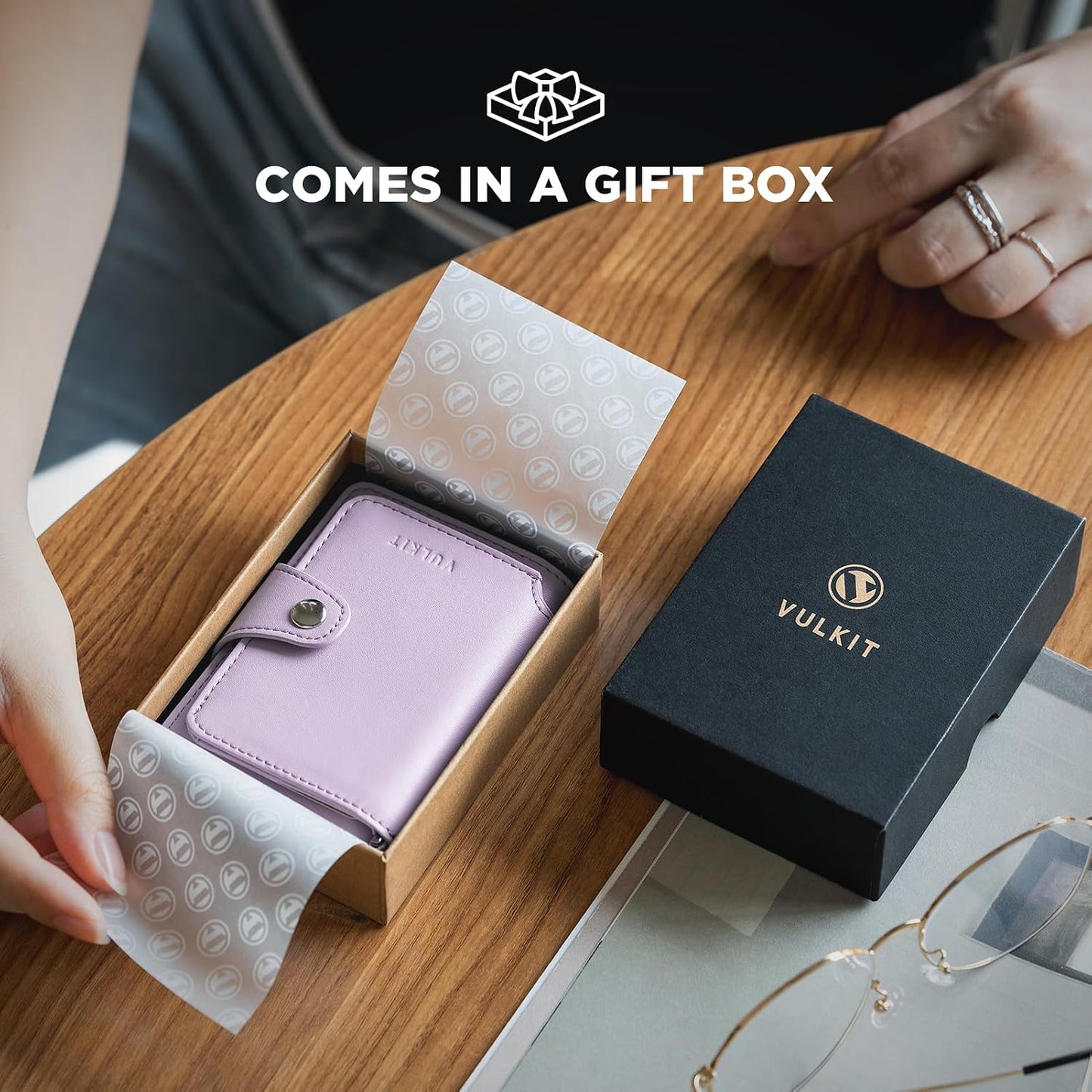 HOTVULKIT Pop Up Card Holder Wallet for Women with Zipper Coin Pocket, RFID Blocking Credit Card Case, Holds 8+ Cards, Cash Compartment, ID Window