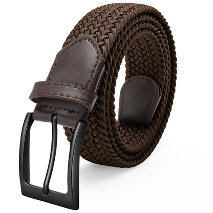 HOTFAIRWIN Men's Golf Belt, Stretch Braided Elastic Woven Casual Jeans Belts 1 3/8" Nylon Web Work Belts for Men
