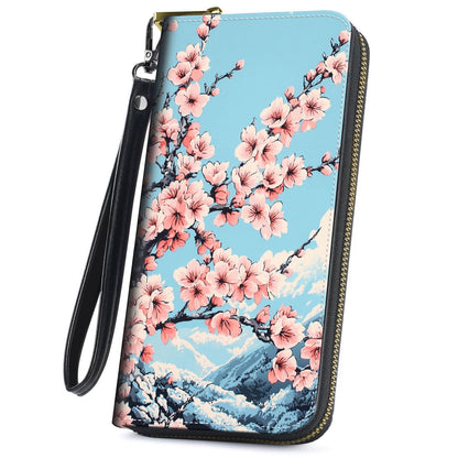HOTCute Wallets for Women Girls, Large Capacity PU Leather RFID Blocking Clutch Purse with Wristlet