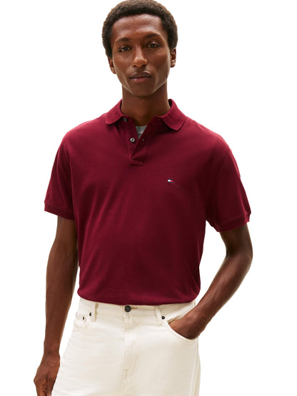 HOTTommy Hilfiger Men's Short Sleeve Polo Shirts in Classic Fit with Stretch and Organic Pique Cotton