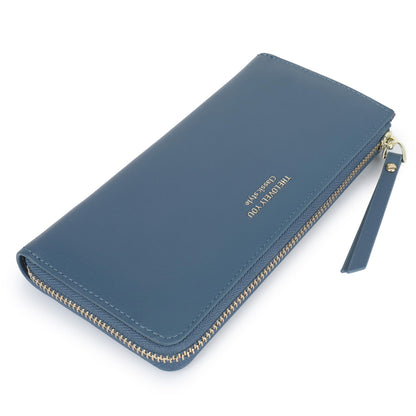 HOTLuxury Women Wallet With Cell Phone Pouch,Card Slots,Zip Pocket | Green Elegant Clutch Ladies Wallets,Soft PU Leather,Waterproof,Cards Organization For Women,Ladies,Daily,Travel