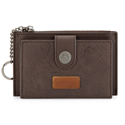 HOTMontana West X Wrangler Small Womens Wallet Slim Credit Card Holder Minimalist Brown Keychain Wallet Compact Western Card Organizers