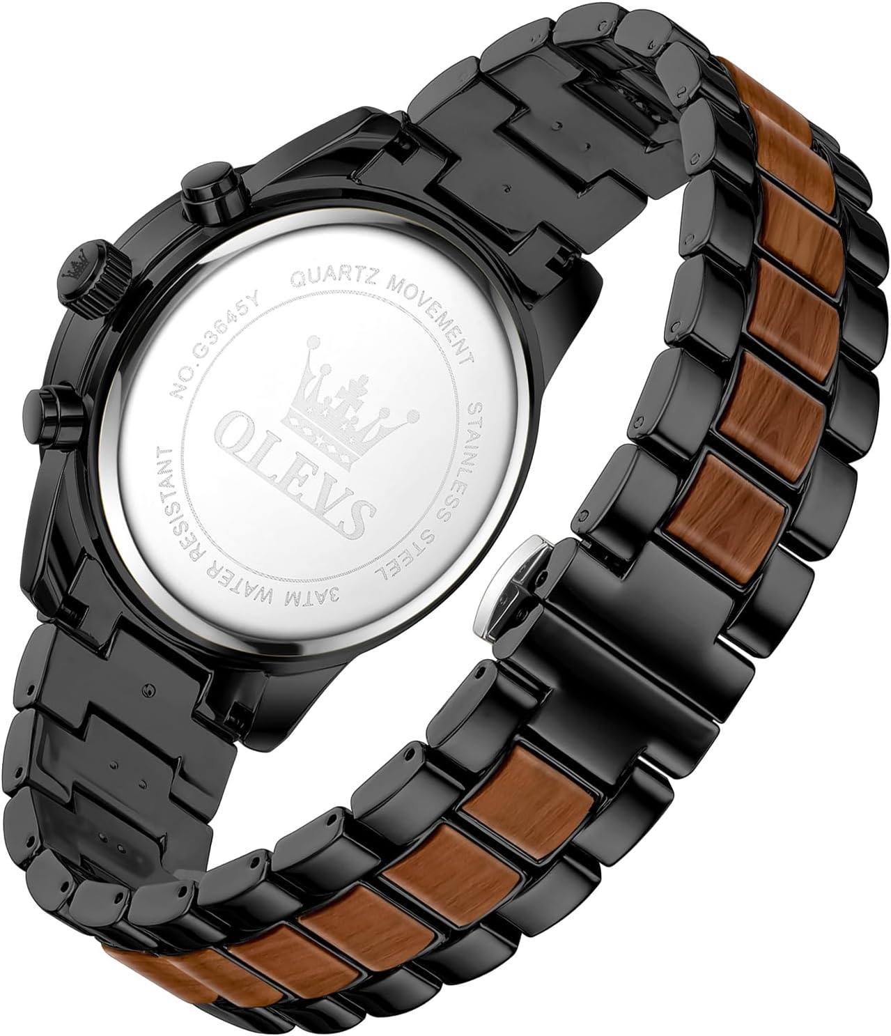 HOTOLEVS Men Analog Quartz Waterproof Watches Multifunction Chronograph Diamond Moon Phase Luminous Silicone Band Wrist Watches
