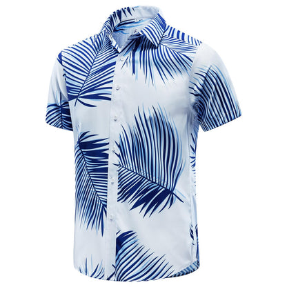 HOTEUOW Men's Hawaiian Shirt Short Sleeve Printed Button Down Beach Shirts