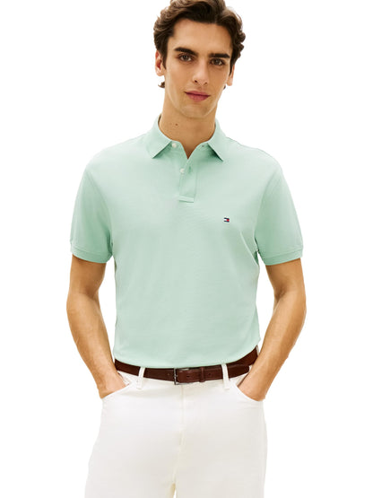 HOTTommy Hilfiger Men's Short Sleeve Polo Shirts in Classic Fit with Stretch and Organic Pique Cotton