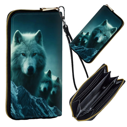 HOTWomen's Wristlet Wallets for Ladies, RFID Blocking Leather Zipper Handbag Clutch Purse Money Holder Organizer for Travel Shopping, Ocean Octopus