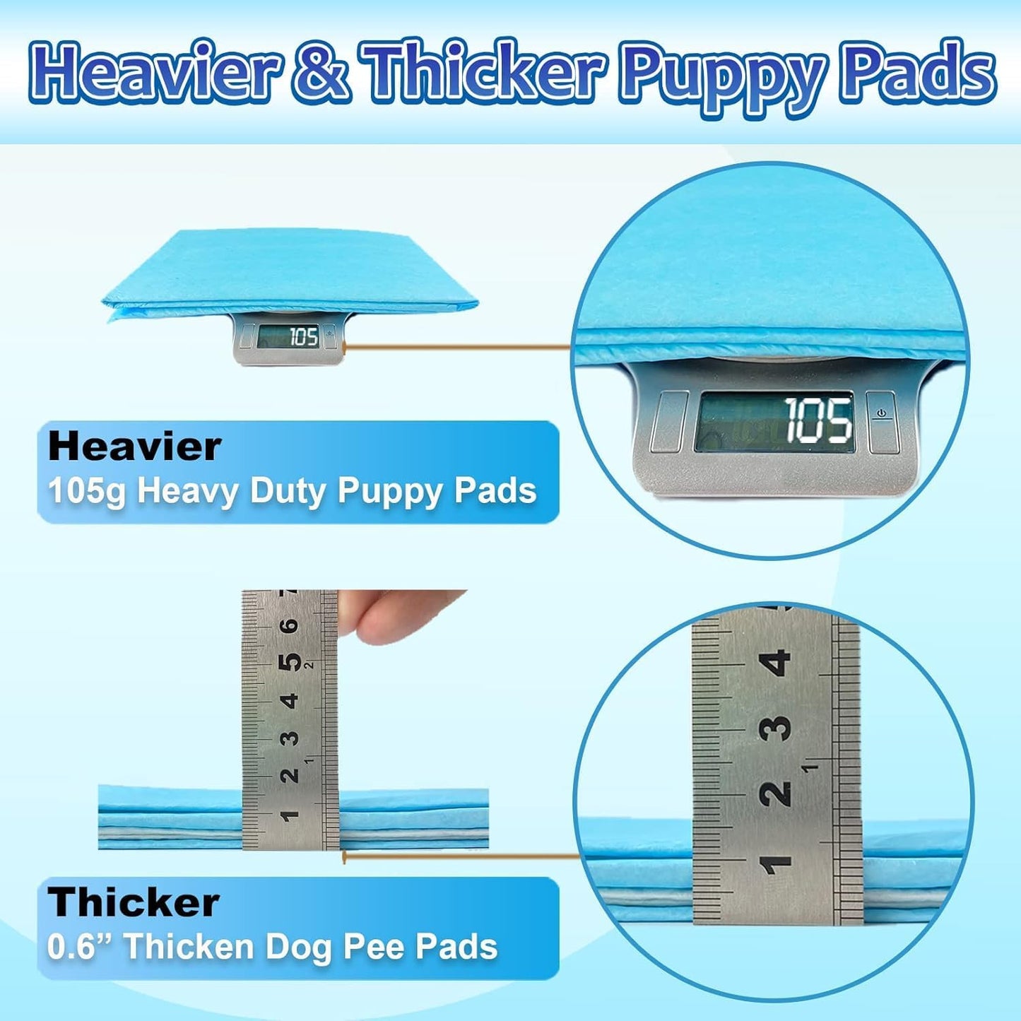 HOTDogcator Dog Pee Pads Extra Large 30"x36", 30 Count Super Absorbent Pee Pads for Dogs, Disposable Urine Bed Pads for Doggie, Thicken XXL Puppy Pads, Piddle Pads X-Large for Indoor, Outdoor Use